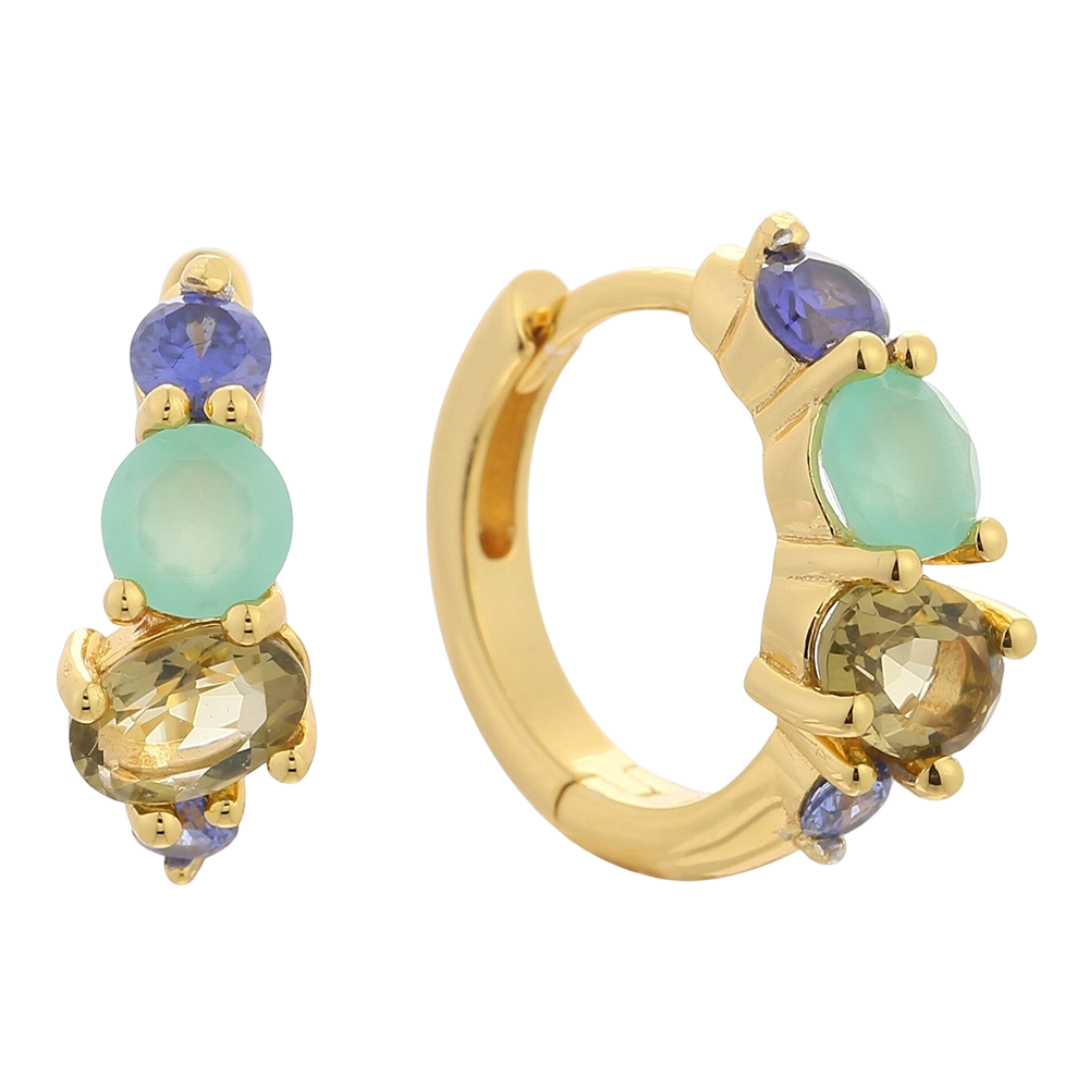 Boucles d'oreilles en argent sterling 925 et zirconiums cubiques E08543-239