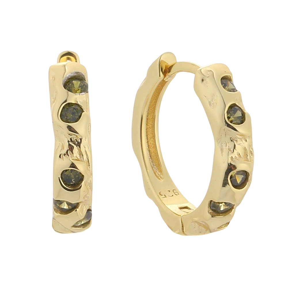 Boucles d'oreilles en argent sterling 925 et zirconiums cubiques E08728