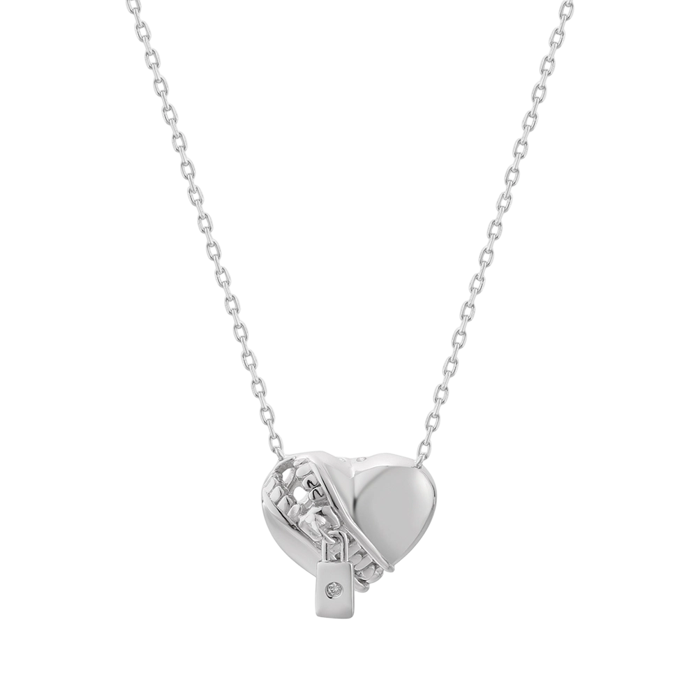 Collier c&oelig;ur en argent sterling 925 YN03506