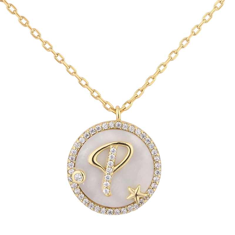 Collier en argent sterling 925 et nacre