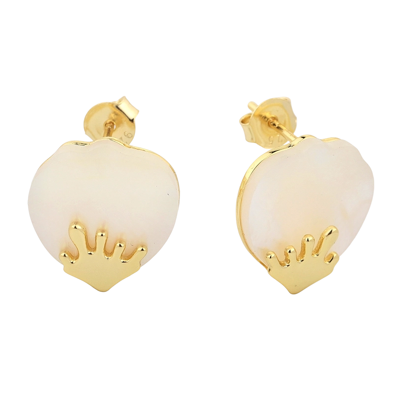 Boucles d'oreilles en argent sterling 925 et nacre (PLE07838)