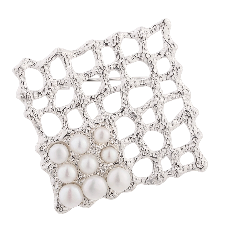 Broche en argent sterling 925 et perle C00499